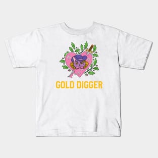 Cute Gold Digger Design Kids T-Shirt